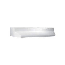 Broan-NuTone F403011 Insert with Light, Exhaust Fan for Under Cabinet Two-Speed Four-Way Convertible Range Hood, 30-Inch, White on White