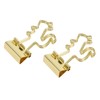 100 Pcs Binder Clips Gold Animal Shape Strong Clamping Force