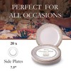 Silver Spoons Ocean Mist Collection Disposable Dinnerware Plates, Dessert, Gold