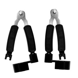 Nogeqi 2 Pack Guitar String Winder Cutter and Bridge Pin Puller, Professional 3 in 1 Multifunctional Guitar Tool for Repairing and String Changing (Black)