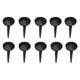 Black Wrought Iron Clavos Nails 4 3/4" Long Large Decorative Clavos Black Powder Coated Home Farmhouse Nails for Wooden Barn Door, Gate, Window or Shutters Renovators Supply Manufacturing Pack of 10