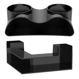 2Pcs Aquarium Underground Tunnel for Fish Shrimp Hideout Under Gravel Viewing Tunnel Cave Fish Decor Accessory(Black,2)