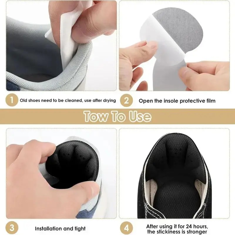 2 in 1 Heel Cushion Inserts Soft Mesh Heel Grips