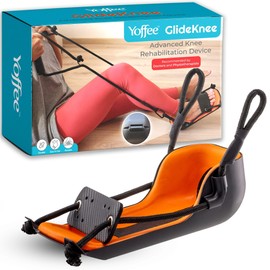 Yoffee GlideKnee Advanced Knee Rehabilitation Device with Adjustable, Padded and Ergonomic Resistance Bands, Wheel for Smooth Movement and Training Cloth for Better