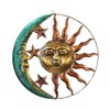 HOMSFOU Sun and Moon Metal Wall Decor 29cm Moon Sun