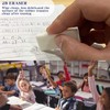 Erasers, Pack of 40 Plastic Mini White Text Erasers, Eraser