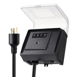 SURAIELEC WiFi Pool Timer for Above-Ground Pools, Twist-Lock NEMA L5-20R Plug-in Timer, 20A 125V 1HP, Weatherproof PC Cover, App Control, Ideal for Pool Pumps, Filters, Lights, and Saltwater Systems