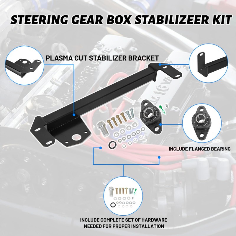 Steering Gear Box Stabilizer Compatible with 1994-2002 Dodge RAM 1500/2500/3500