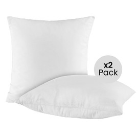 BaSaTex Double Pack Cotton Renforcé Cushion Cover 40 x 40 cm Pillowcases 100% Cotton Cushion Covers in White