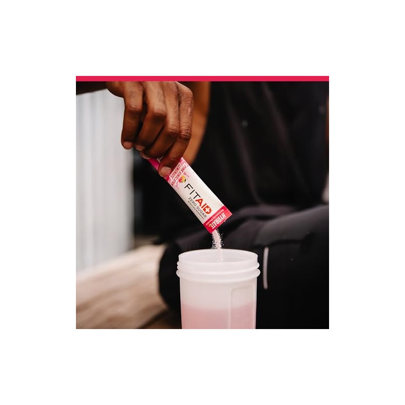 FITAID Hydrate Clean Electrolyte Mix, Zero Sugar, Balanced Electrolyte Ratios: