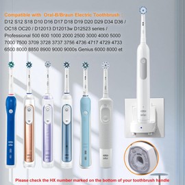 Teeteck Toothbrush Wall Charger for Braun Oral-B Electric Toothbrush,Replacement Model 3757 Wireless Charger Base-Waterproof & Portable- Ideal for Bathroom and Travel (Bright White, US)