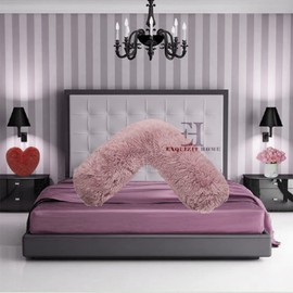 Fleece Pillowcase V Shaped Cover Only Teddy Cuddles Fleece Super Soft Pillow Case COLOUR: BLUSH PINK