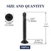#14 x 1-1/2" Sheet Metal Screws 100Pcs 410 Stainless Steel