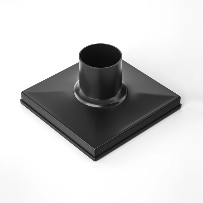 Bathroom Black Stainless Steel 6x6 Tile Insert Floor Drain Hidden