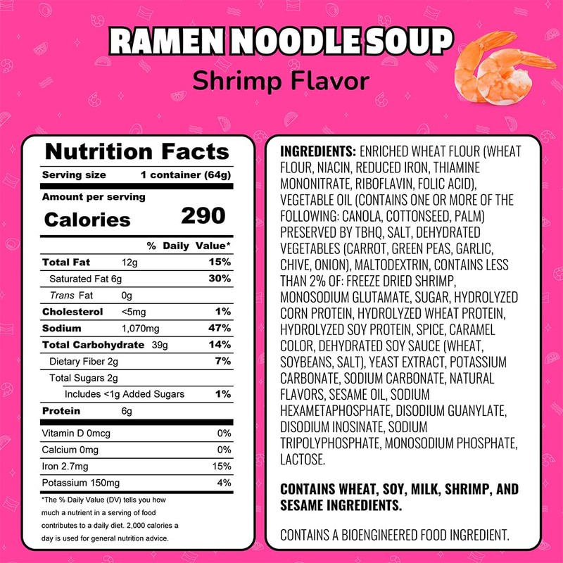 Maruchan Ramen Shrimp Flavor, 2.25 oz, 12 ct
