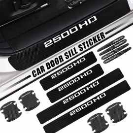 Unbranded For Silverado 2500HD Door Plate Sill Scuff Anti Scratch Decal Protector Cover