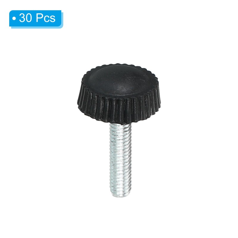PATIKIL M4x18 mm Knurled Thumb Screws 30pcs Male Thread Round