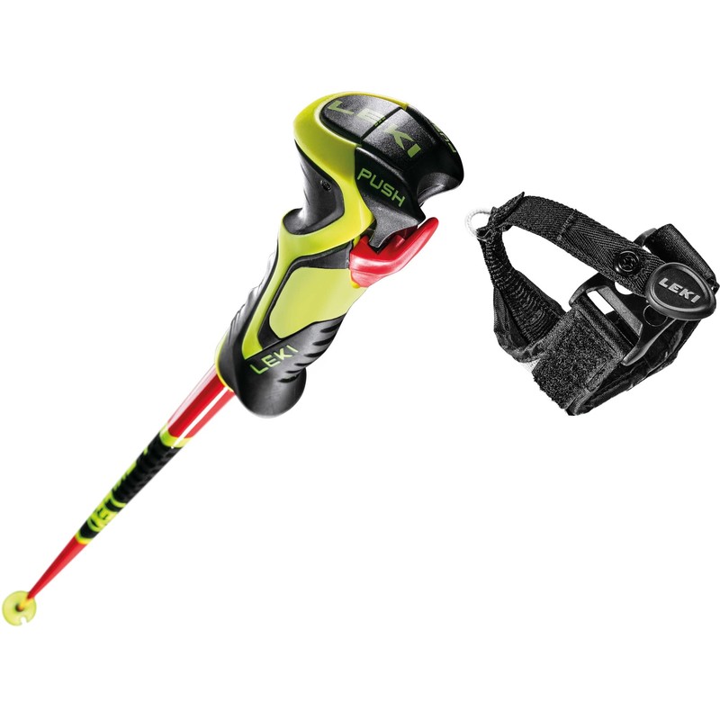 LEKI WCR Lite SL Children's Ski Poles 3D Bright Red/Black/Neon