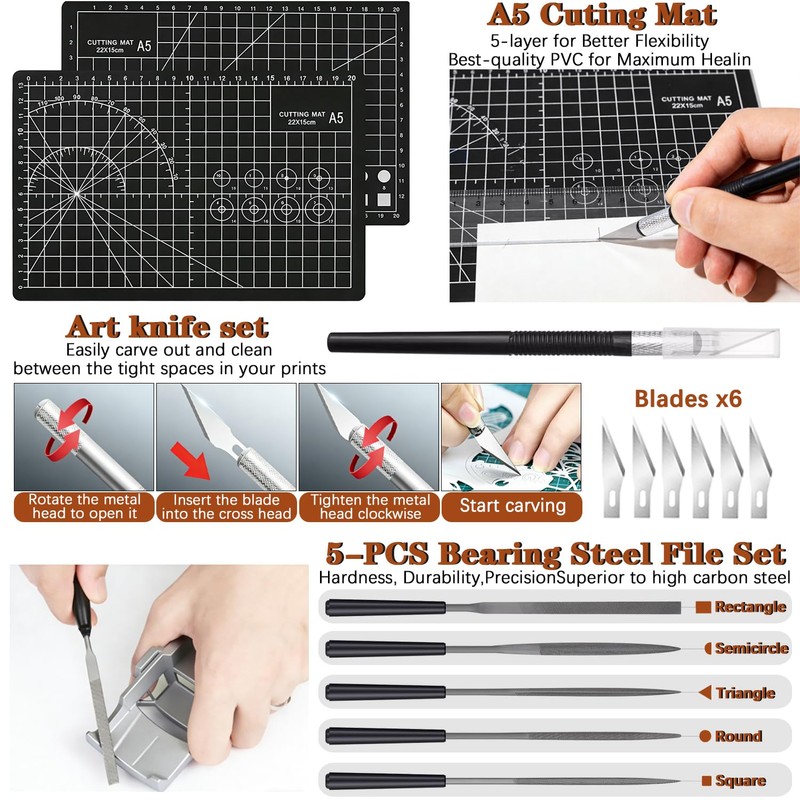 66Pcs 3D Printer Tools Kit with Storage Case, All-in-One Accessories