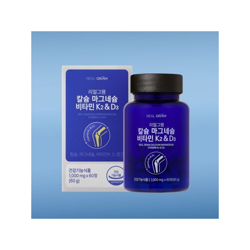 Realgram [Realgram] Calcium Magnesium Vitamin K2 & D3 1,000mg x