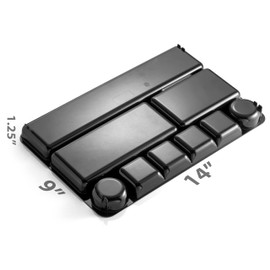 Officemate Recycled Plastic Desk Drawer Organizer, Nine Compartments, 14 X 9 X 1.13, Black