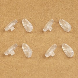 Eye4vox 4 Pairs Clear Replacement Nose Pads Piece for Oakley Ejector OO4142 Sunglasses - Airbag Clear-4 Pairs