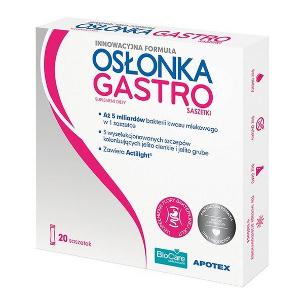 Categories:Gastrointestinal tract,Pharmacy,Vomiting and nausea Gastro casing, powder, 20 sachets