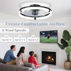 JOFIOS Ceiling Fans with Lights,19.7" Flush Mount Ceiling Fan with