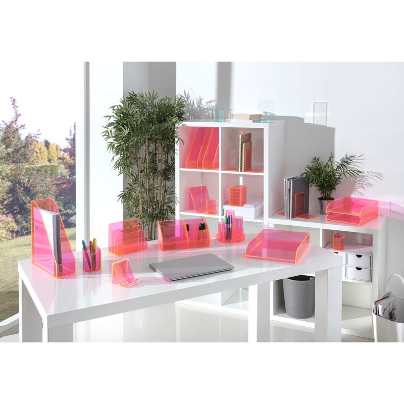 OSCO Neon Acrylic Curved Pen Pot | Pencil Holder |