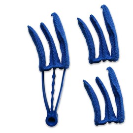 WELANGBN Window Blind Cleaner Duster Brush with 3 Microfiber Sleeves - Blind Cleaner Tools for Window Shutters Blind Air Conditioner Louver Dust, Blue