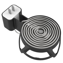 VOMA HomePod Mini Wall Mount Holder, Outlet Mount Stand with in-Built Cable Management System, No Screw or Drilling Needed, Excellent Space Saving Accessory Black