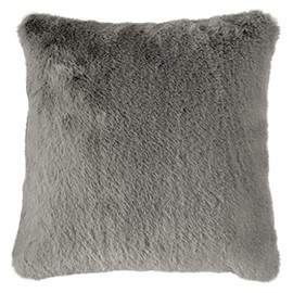 Signature Design by Ashley Gariland Modern Square Faux Rabbit Fur Accent Pillow, 20 x 20 Inches, Gray