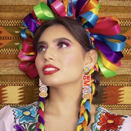 2 Pairs Mexican Earrings for Women, Beaded Fiesta Earrings Cinco De Mayo Earings Statement Piñata Sombrero Chili Earring Mexican Independence Day Earring Holiday Jewelry Gifts (Style D)