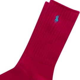 Polo Women's Basic Casual Crew Sock 1 Pair Pack, Pink, Women's Shoe Size: 4-10