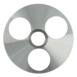 THAKKER SPA45-01SI - Single Puck | 45 rpm Adapter for 7 Inch Records | Aluminium | Silver