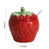 WAIT FLY Strawberry Ceramic Sugar Bowl with Lid, Sugar Container,