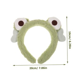 Healeved Plush Frog Hairband for Skin Care Soft Spa Headband for Washing Face Makeup Headband Women Cute Cartoon Plush Shower Hair Band Comfortable