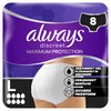 Always Discreet Maxi Protection Panties Size L 8 Droplets with