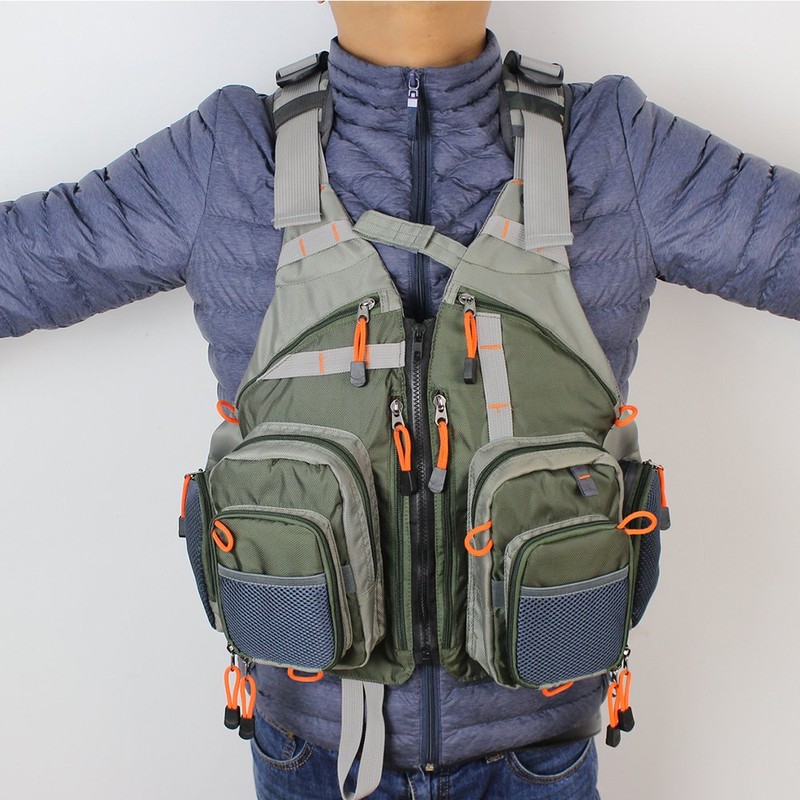 Kylebooker Fly Fishing Vest Pack Adjustable Size for Men and
