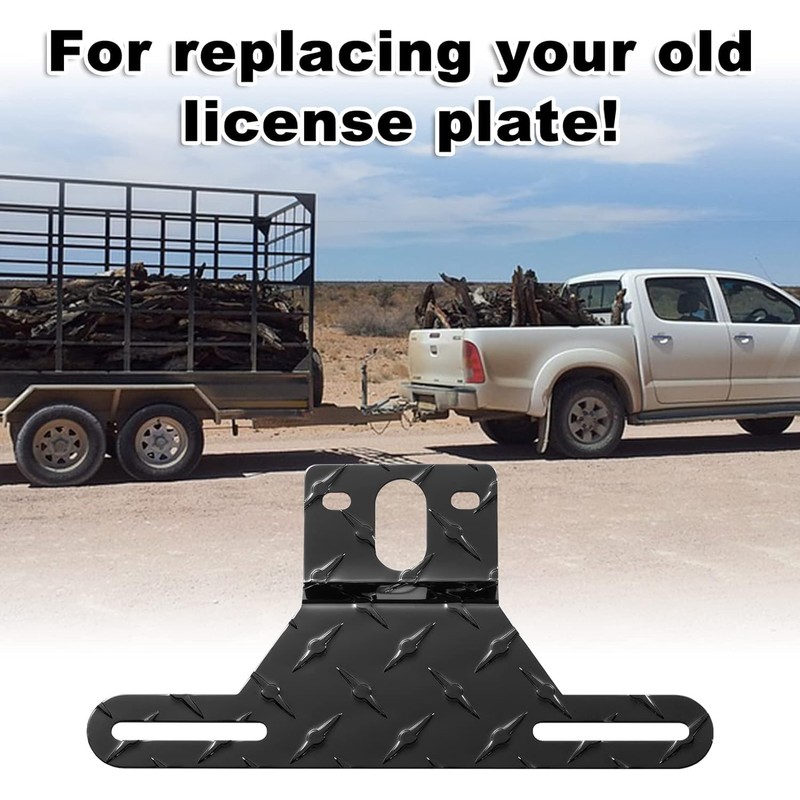 Trailer License Plate Holder Aluminum Heavy-Duty Bracket Holder Trailer License