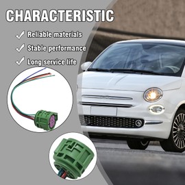 JUUDDENPARTS Day Time Running Light Connector Wired Repair Plug, Replacement for Fiat 500 2007-2015, Replacement for Abarth 595 2007-2015