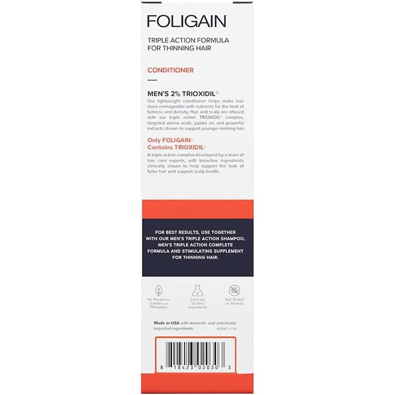 FOLIGAIN Stimulating Conditioner For Thinning Hair For Men with 2%