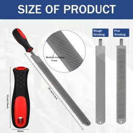 Gisafai 2 Pcs 18 Inch Rasps for Shoeing Horses with Handle Trimming File Carbon Steel Farrier Tools for Repair Horse Hooves Goat Hooves Cow Donkey Pig Animal Hooves Repairing Wood Working Supplies