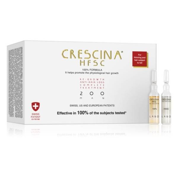 LABO CRESCINA HFSC MAN 200, COMPLETE TREATMENT. RE- GROWTH AND ANTI- HAIR LOSS 40 AMPULES