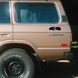 Sticker 4x4 Offroad Sport Panda Sisley SUV Car (Black)