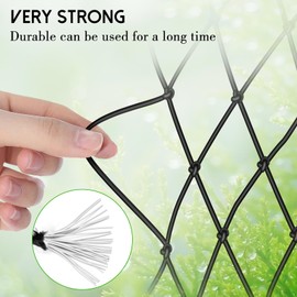 Youery Plant Support Net, 120 x 80 cm Plant Net with Hooks, Scrog Net, Grow Tent Net, with Elasticity, with Elasticity, Suitable for Gardens, Orchards