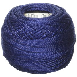 DMC Pearl Cotton Ball Size 8 87yd, Navy Blue