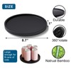 VERTORGAN Lazy Susan Organizer for Kitchen,Bamboo Turntable for Cabinet,Pantry,Vanity,Small（Black）