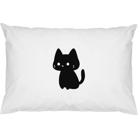2 x 'Minimalist Cat Sitting' Cotton Pillow Cases (PW00038356)
