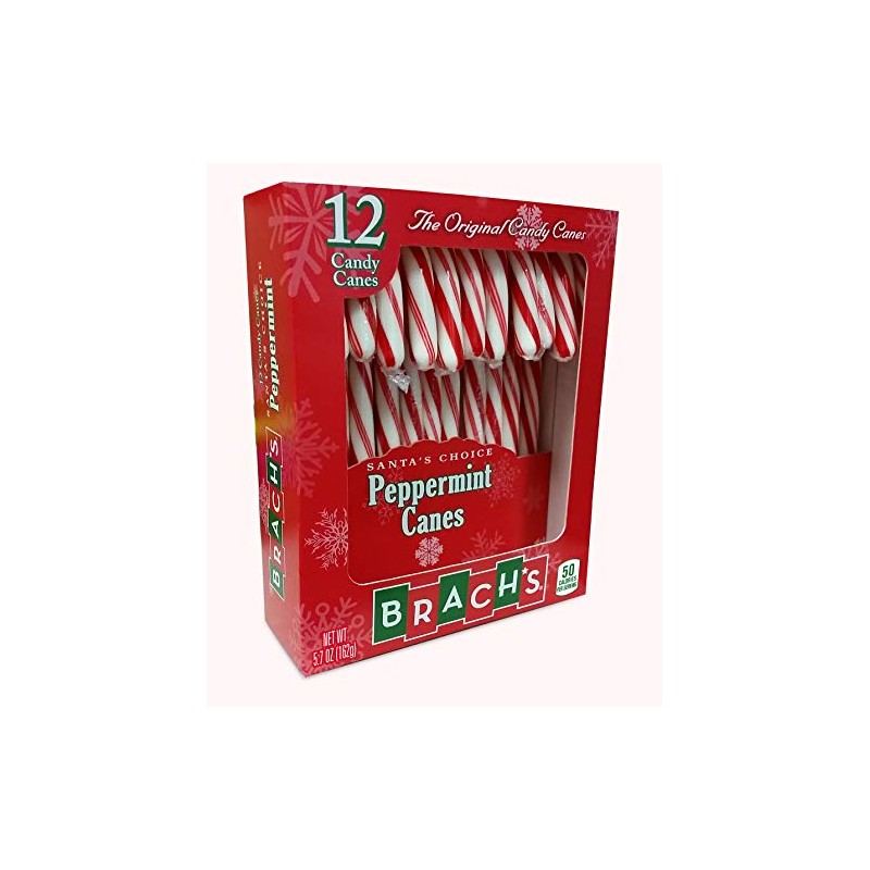 Ferrara (1) Box Brach's Peppermint Flavor Candy Canes - 12pc